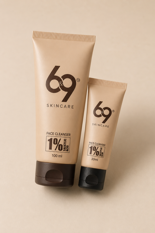 6&9 Skincare Hamper 1% Salicylic Acid Face Cleanser + personalised Face Towel