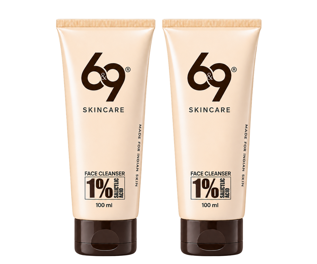 1% Salicylic Acid Face Cleanser for Oily skin | 100ml + 100ml full pack size | 6&9 Skincare